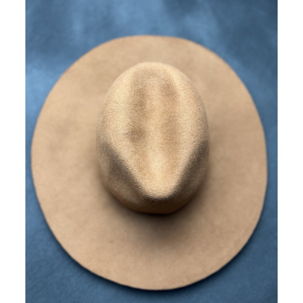 Lovely Bird Tan-Brown 100% Wool Floppy Hat Women's‎ Chic Boho Wide Brim Fedora